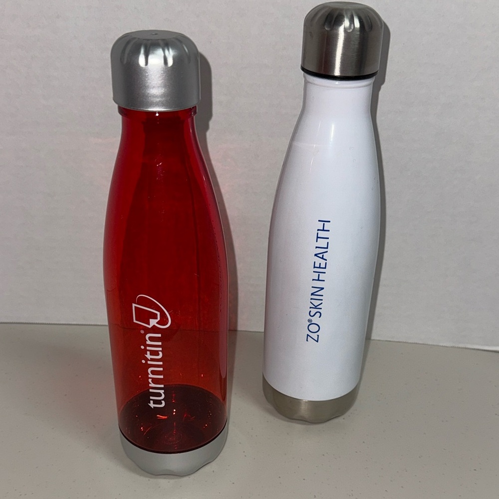 Two slim design hydration bottles